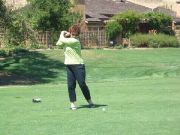 Honorary tee off by Helen